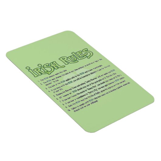 Irische Regeln Magnet (Rechte Seite)