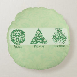 Irische religiöse Freunde Gebete und Segnungen Rundes Kissen