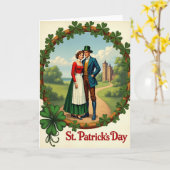 Irische Romantik St. Patricks Tag Karte (Gelbe Blume)