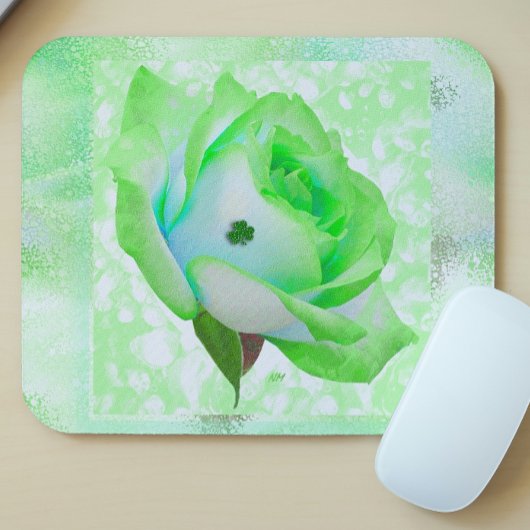 Irische Rose und Kleeblatt! Mousepad