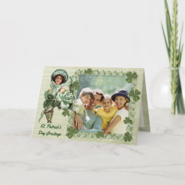 Irische Rosen-Foto-Grüße Karte