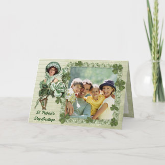 Irische Rosen-Foto-Grüße Karte