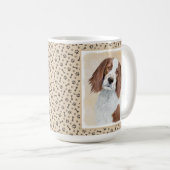 Irische Rot- und Weiß-Farbgebung - Originale Kunst Kaffeetasse (VorderseiteRechts)
