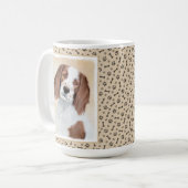 Irische Rot- und Weiß-Farbgebung - Originale Kunst Kaffeetasse (Vorderseite Links)