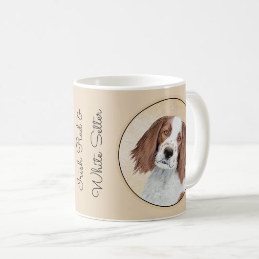 Irische Rot- und Weiß-Farbgebung - Originale Kunst Kaffeetasse (VorderseiteRechts)