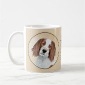 Irische Rot- und Weiß-Farbgebung - Originale Kunst Kaffeetasse (Links)