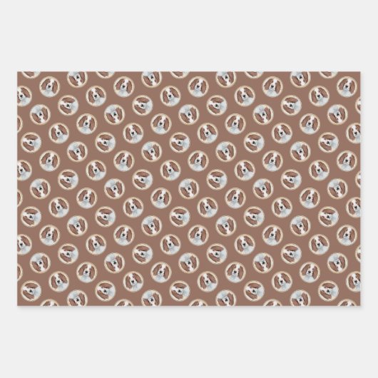 Irische Rot- und Weiß-Malerei Original Art Geschenkpapier Set (Vorderseite 3)