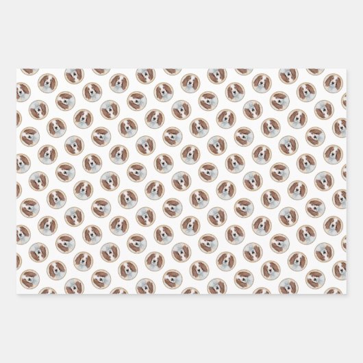 Irische Rot- und Weiß-Malerei Original Art Geschenkpapier Set (Vorderseite 2)