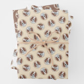 Irische Rot- und Weiß-Malerei Original Art Geschenkpapier Set (Beispiel)