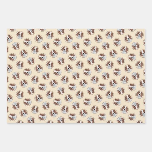 Irische Rot- und Weiß-Malerei Original Art Geschenkpapier Set (Vorderseite)