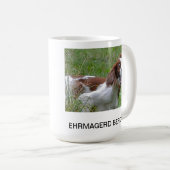 Irische rote u. weiße Setzer-Tasse Kaffeetasse (VorderseiteRechts)