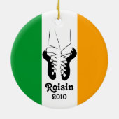 Irische Schritt-Tanzen-Verzierung Keramikornament (Hinten)