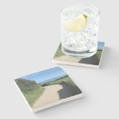 Irische See aus Gorey, Irland Steinuntersetzer (Seitenansicht)