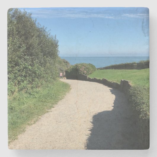 Irische See aus Gorey, Irland Steinuntersetzer (Vorderseite)