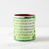 Irische Segen-Tasse Zweifarbige Tasse (Mittel)