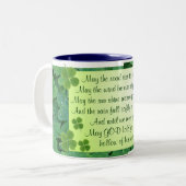 Irische Segen-Tasse Zweifarbige Tasse (Vorderseite Links)