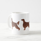 Irische Setter Basic Breed Illustration Silhouette Kaffeetasse (Vorderseite Links)