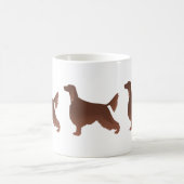 Irische Setter Basic Breed Illustration Silhouette Kaffeetasse (Mittel)