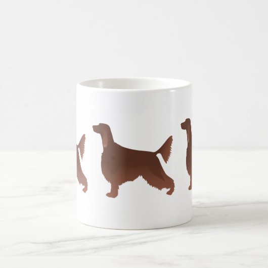 Irische Setter Basic Breed Illustration Silhouette Kaffeetasse (Mittel)