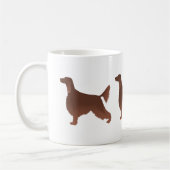 Irische Setter Basic Breed Illustration Silhouette Kaffeetasse (Links)
