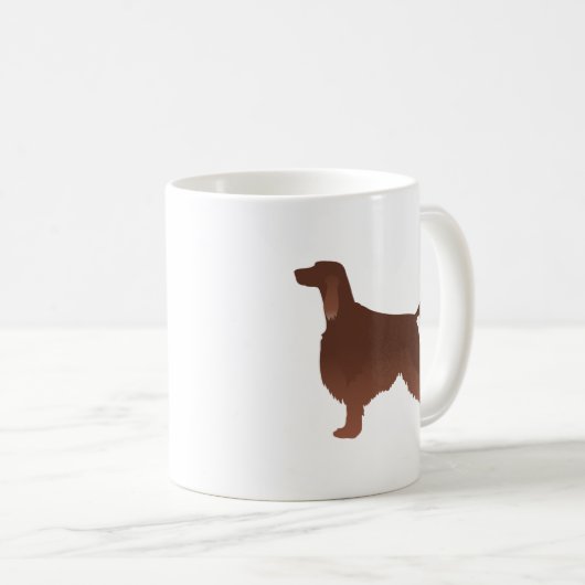 Irische Setter Basic Breed Illustration Silhouette Kaffeetasse (VorderseiteRechts)