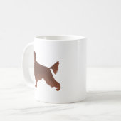 Irische Setter Basic Breed Illustration Silhouette Kaffeetasse (Vorderseite Links)