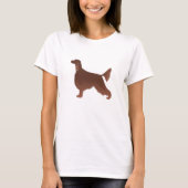 Irische Setter Basic Breed Illustration Silhouette T-Shirt (Vorderseite)