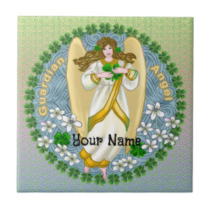 Irische Shamrock-Engelsfliese Fliese