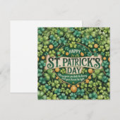 Irische Shamrock-Feier-Design Mitteilungskarte (Vorne/Hinten)
