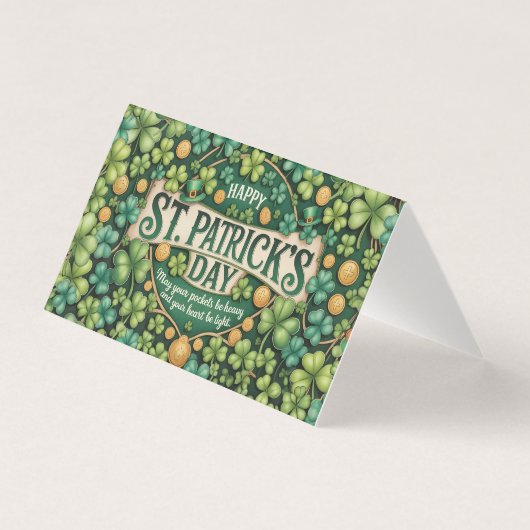Irische Shamrock-Feierdesign (Vorderseite)
