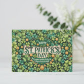 Irische Shamrock-Feierdesign (Stehend Vorderseite)