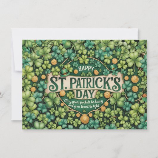 Irische Shamrock-Feierdesign (Vorderseite)
