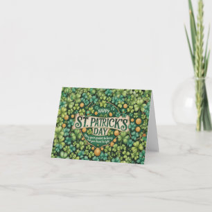 Irische Shamrock-Feierdesign Dankeskarte