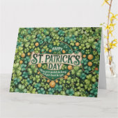 Irische Shamrock-Feierdesign Karte (Gelbe Blume)
