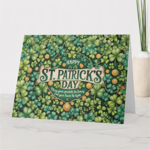 Irische Shamrock-Feierdesign Karte