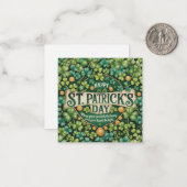 Irische Shamrock-Feierdesign Mitteilungskarte (Vorderseite/Rückseite Beispiel)