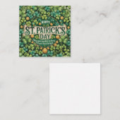Irische Shamrock-Feierdesign Mitteilungskarte (Vorne/Hinten)