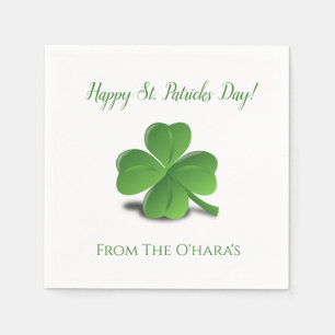 Irische Shamrock Frohe St. Patrick's Day Serviette