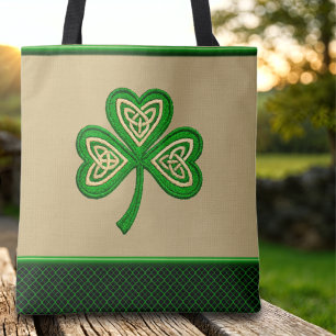 Irische Shamrock-Keltische Knoten St. Patrick Tasche