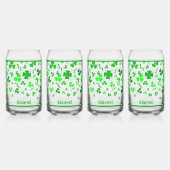 Irische Sláinte Lucky Shamrocks Design Personalisi Dosenglas (Hinten)