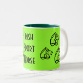 Irische Sport-Pferdekaffee-Tasse Zweifarbige Tasse (VorderseiteRechts)