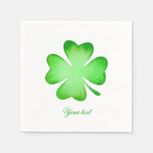 Irische St. Patrick's Day grüne Kleeblatt-glücklic Serviette