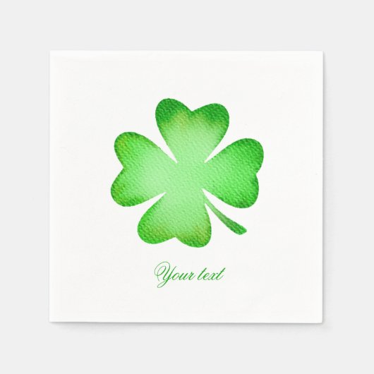 Irische St. Patrick's Day grüne Kleeblatt-glücklic Serviette (Vorderseite)