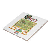 Irische Städte Fliese und Trivet (Seite)