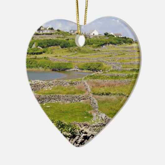 Irische Steinmauern Keramik Ornament (Links)