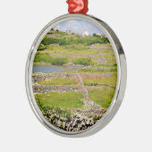 Irische Steinmauern Silbernes Ornament (Links)