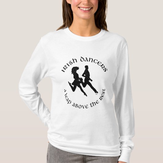 Irische Stepptänzer springen als Silhouette T-Shirt (Vorderseite)