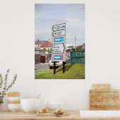 irische Straßenschilder in der Kerbe Poster (Küche)