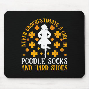 Irische Tanz-Pudel-Socken und harte Schuhe Irische Mousepad
