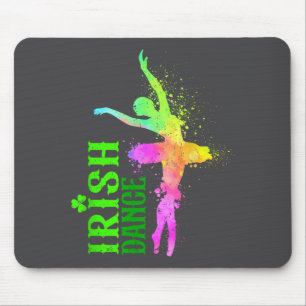 Irische Tanzfarben Frohen St. Patrick's Day Tänzer Mousepad